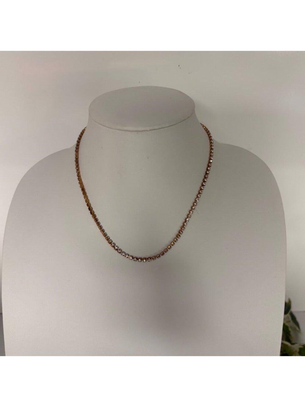 Rhinestone Tennis Necklace 16-19 inch Elegant Lightweight Classic Minimalist